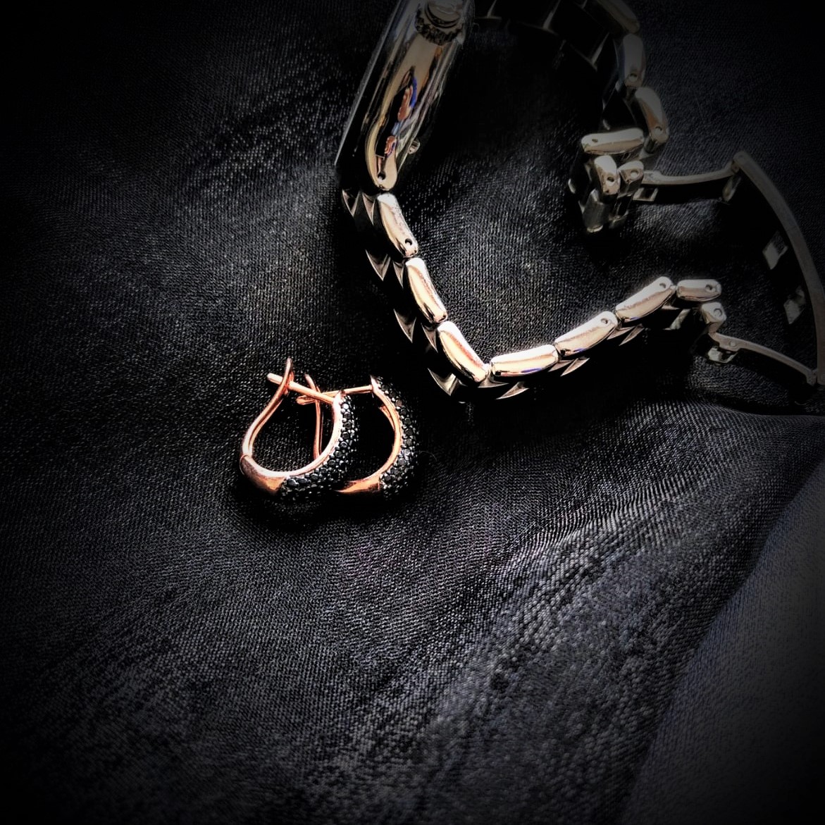 CRF000104BO Boucles d'oreille Amalfi Noires - 3 CRF000104BO Boucles d'oreille Amalfi Noires - 3