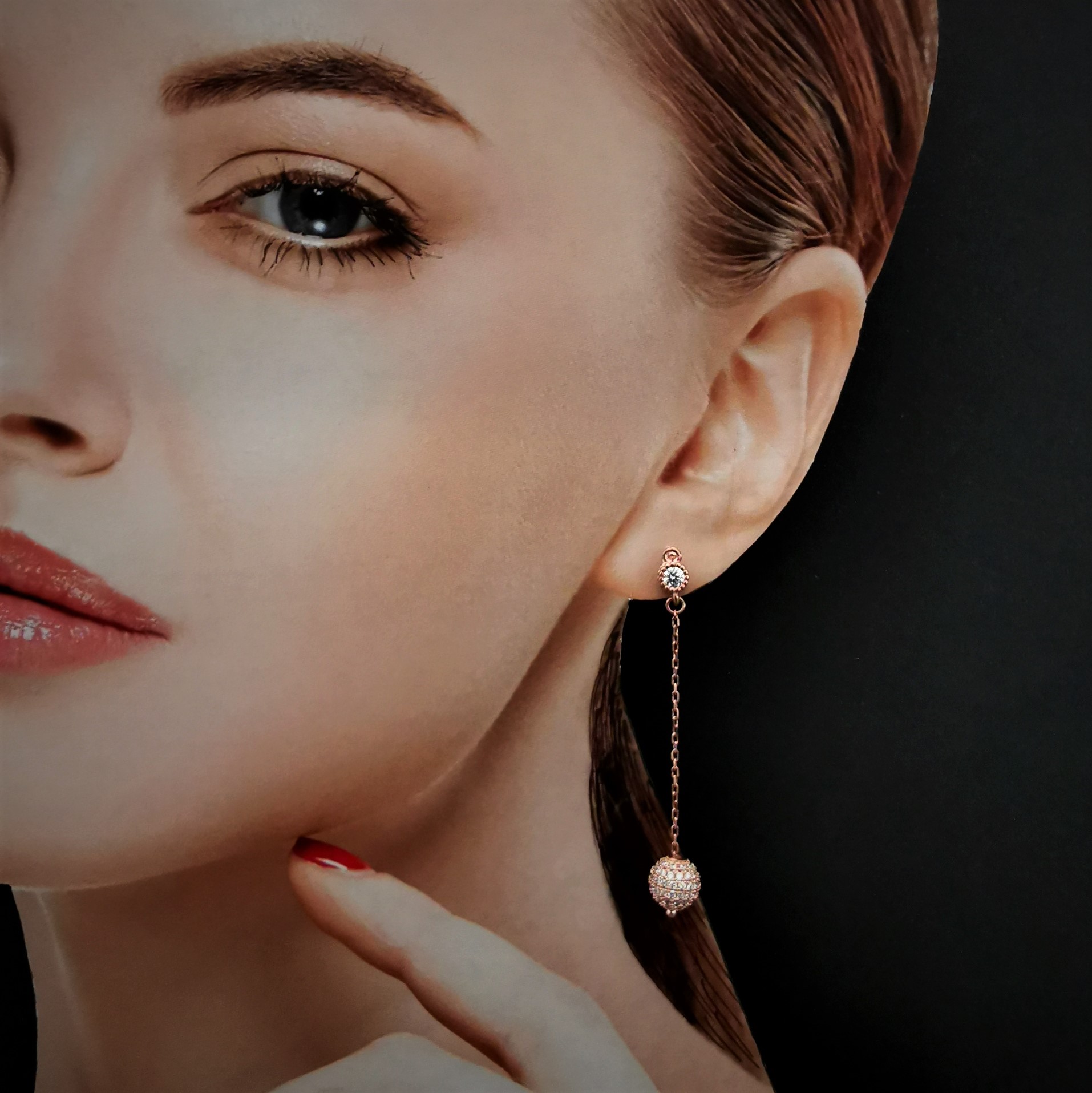 KSF000109 Boucles d'oreille Amanda Roses - 3 KSF000109 Boucles d'oreille Amanda Roses - 3