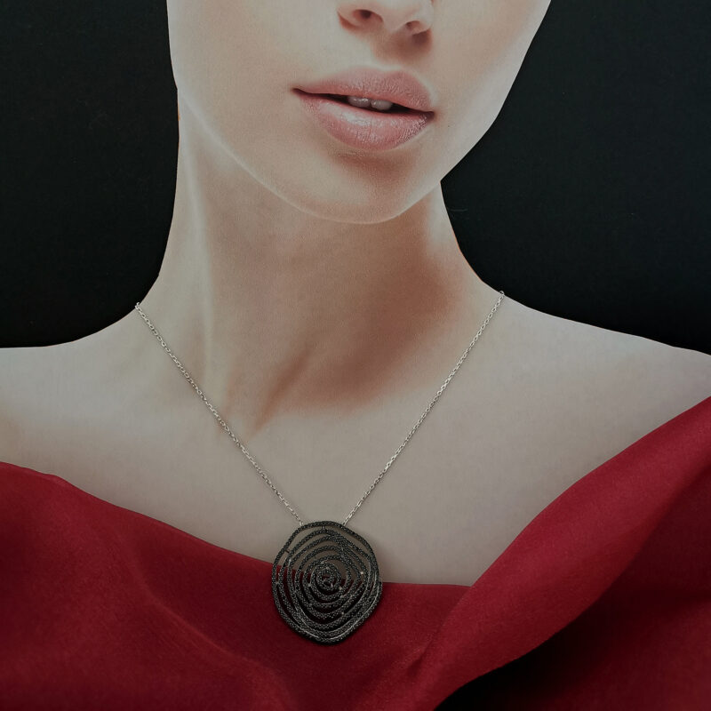 CRF000109CO Collier Chloe Noir & Blanc - 1