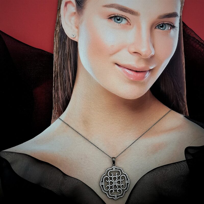 KSF000115CO Collier Sylvie Noir - 1