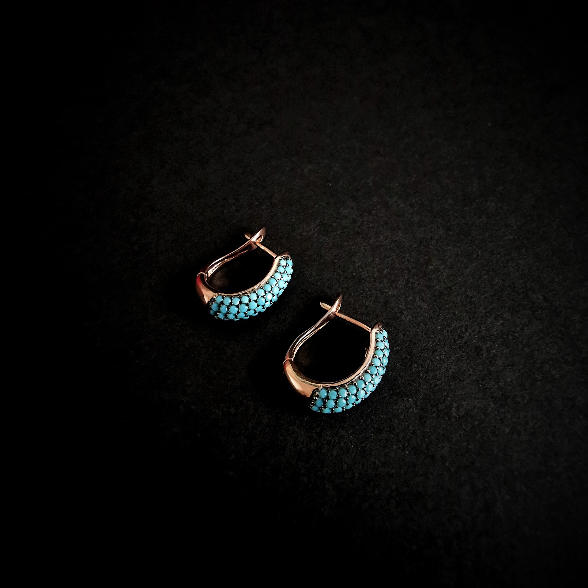 CRF000105BO Boucles d'oreille Amalfi Turquoise - 2 CRF000105BO Boucles d'oreille Amalfi Turquoise - 2