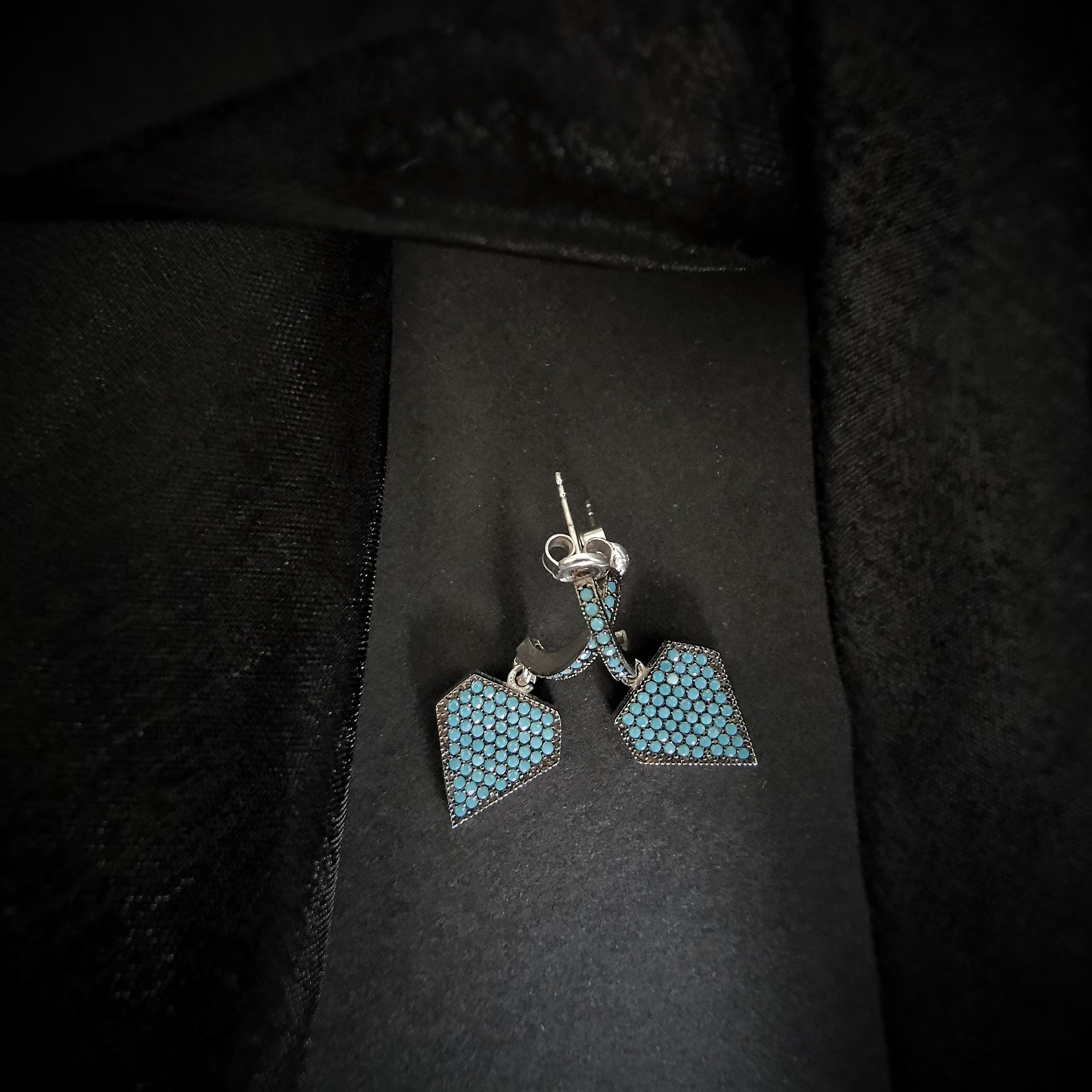NJF000104BO Boucles d'oreille Larme Turquoise - 2 NJF000104BO Boucles d'oreille Larme Turquoise - 2