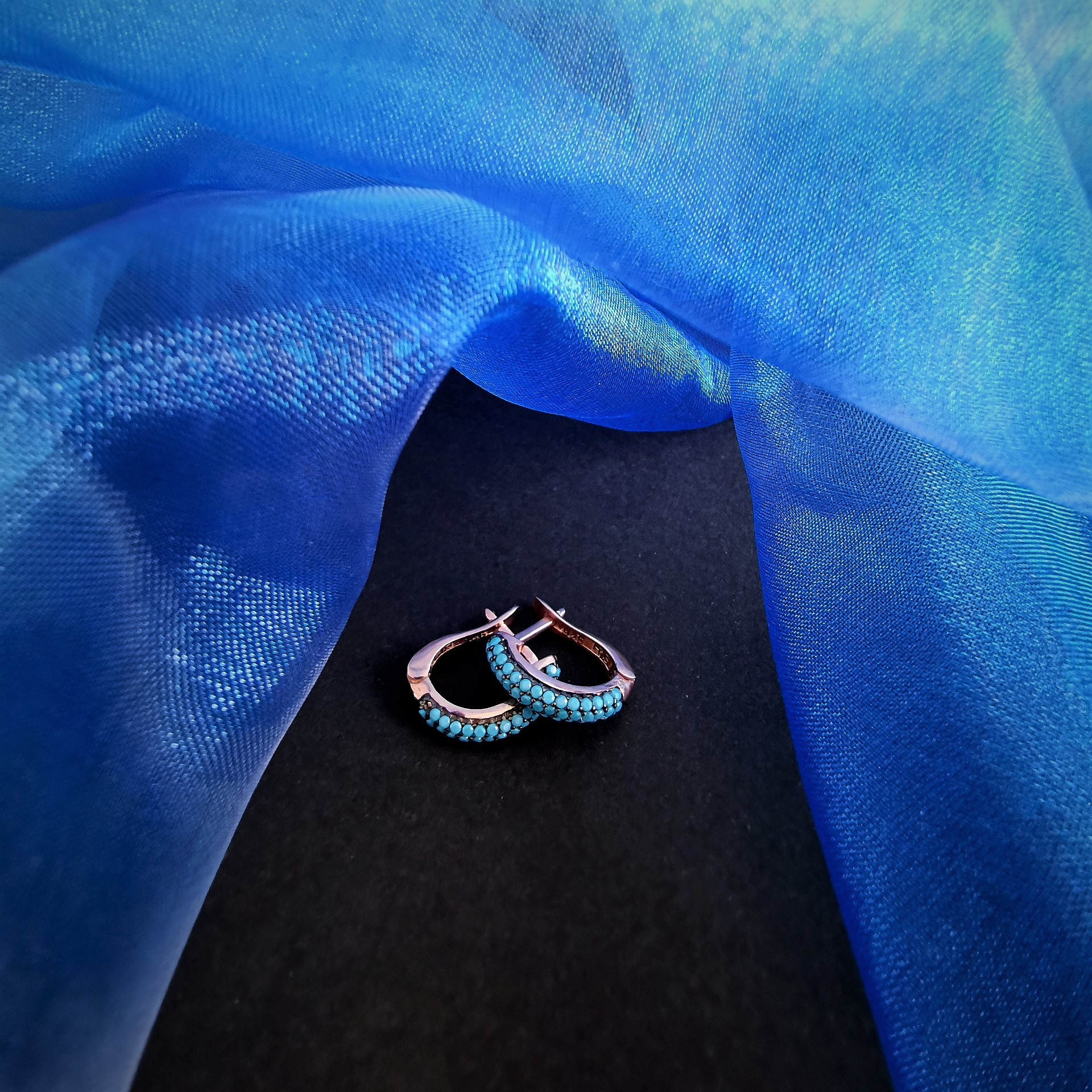 HSF000104BO Boucles d'oreille Emani Turquoise - 3 HSF000104BO Boucles d'oreille Emani Turquoise - 3