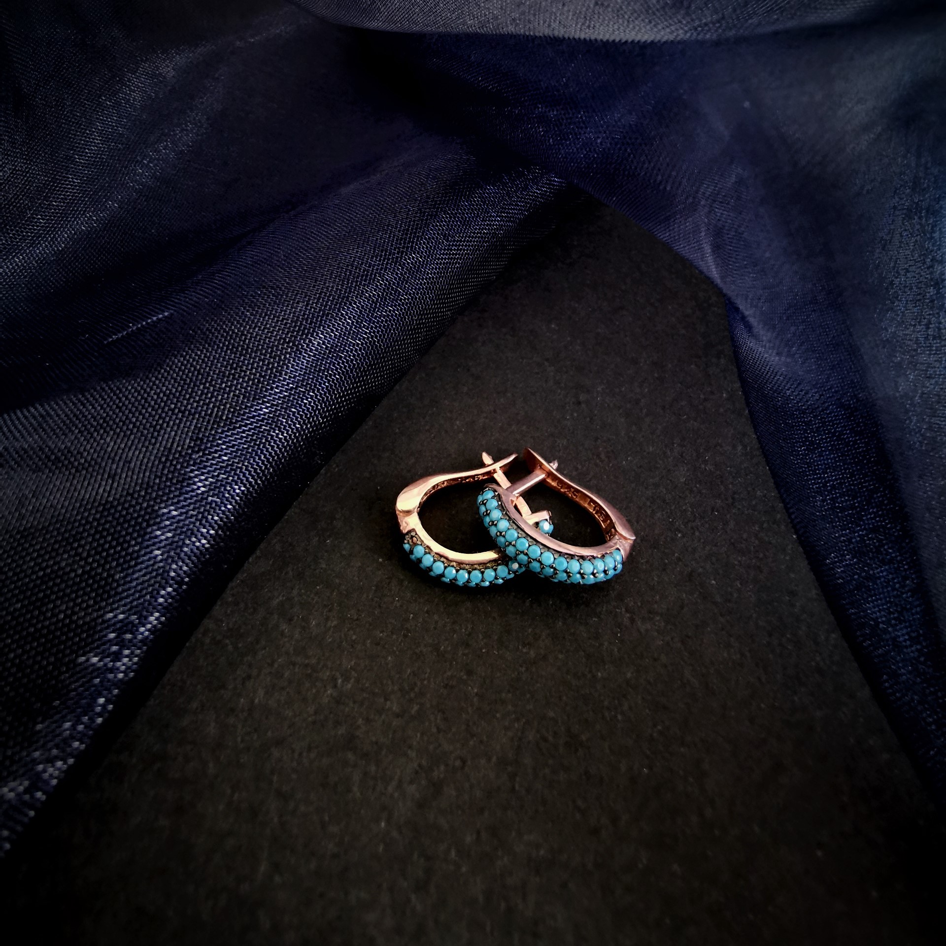HSF000104BO Boucles d'oreille Emani Turquoise - 2 HSF000104BO Boucles d'oreille Emani Turquoise - 2