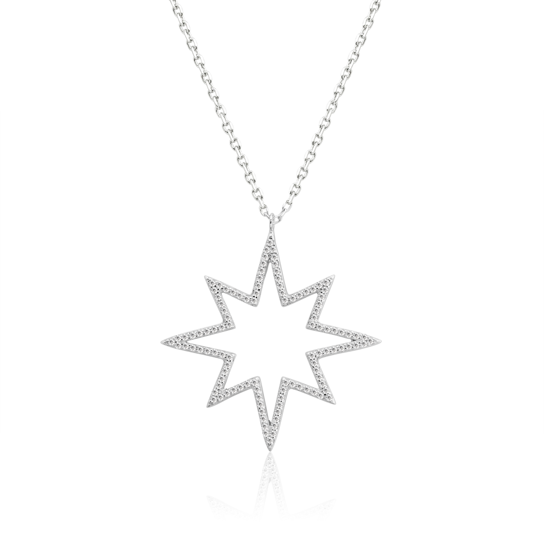 KSF000112CO Collier Etoile Blanc - 2 KSF000112CO Collier Etoile Blanc - 2