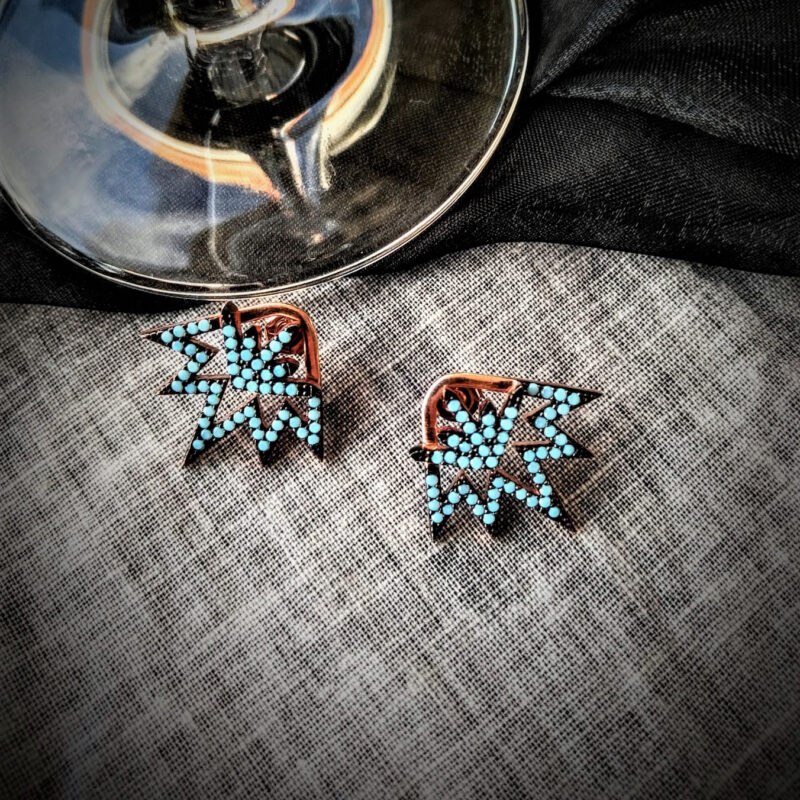 HSF000113BO Boucles d'oreille Allure Turquoise - 1